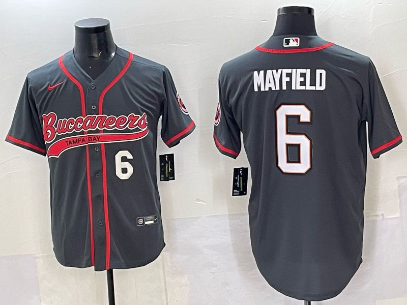 Men 2025 Tampa Bay Buccaneers #6 Mayfield Grey Joint Name Nike Limited NFL Jersey style 04->tampa bay buccaneers->NFL Jersey